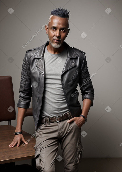 Somali 45 years male with  gray hair