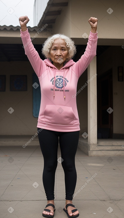 Nepalese elderly female with  blonde hair