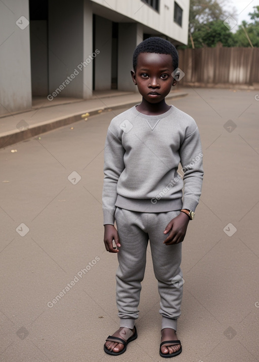 Ugandan child boy with  gray hair