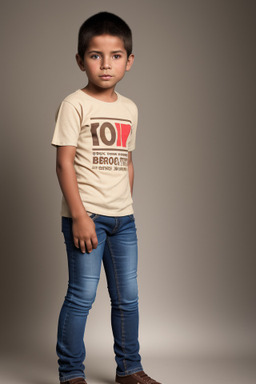 Peruvian child boy with  brown hair