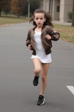 Serbian child girl with  brown hair