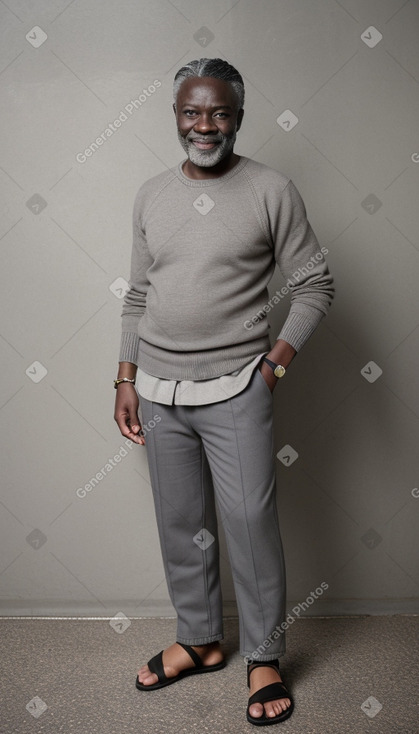 Ghanaian middle-aged male with  gray hair