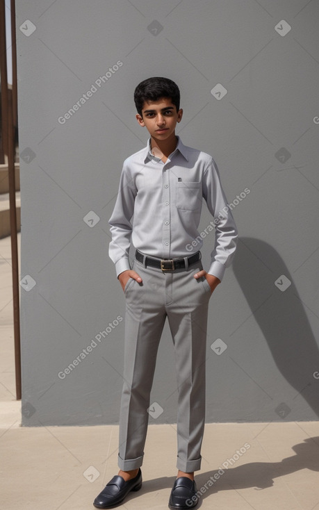 Saudi arabian teenager boy with  gray hair