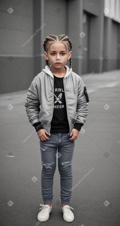 Uruguayan child boy with  gray hair