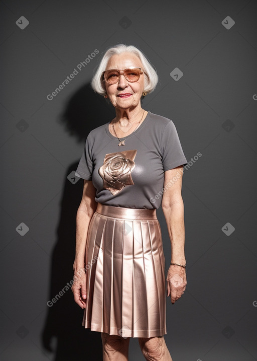 Belgian elderly female with  gray hair