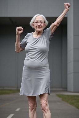 Elderly female with  gray hair