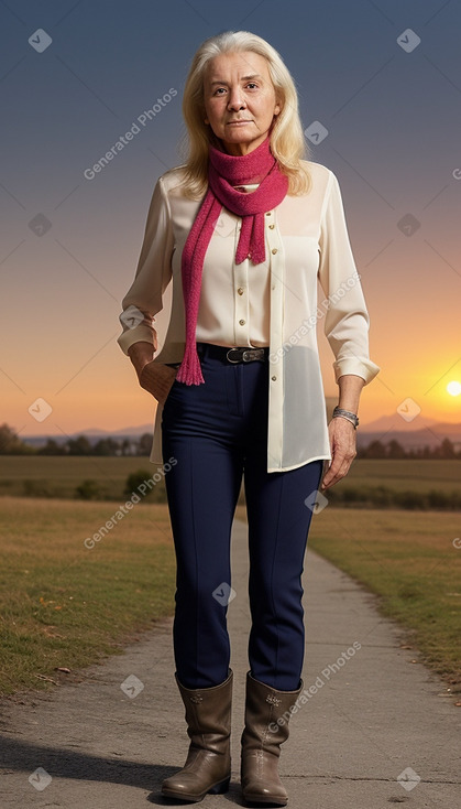 Slovak elderly female with  blonde hair