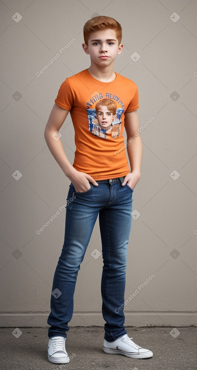 Puerto rican teenager boy with  ginger hair