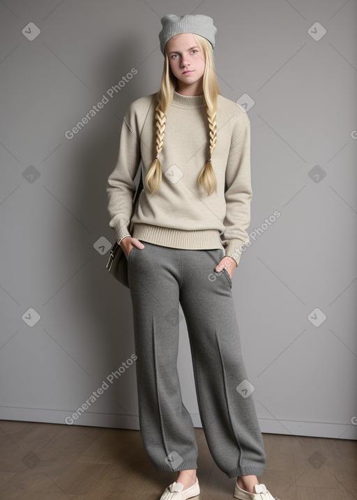 British teenager boy with  blonde hair