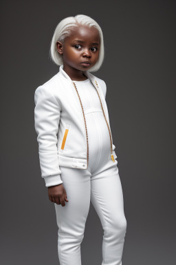 Togolese infant girl with  white hair