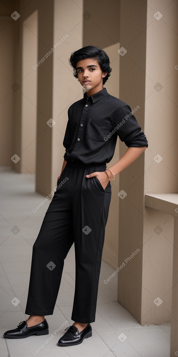 Omani teenager boy with  black hair