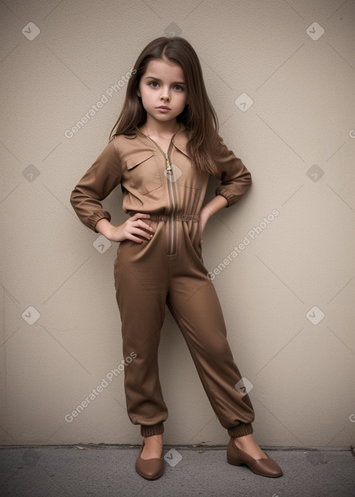 Portuguese child girl with  brown hair