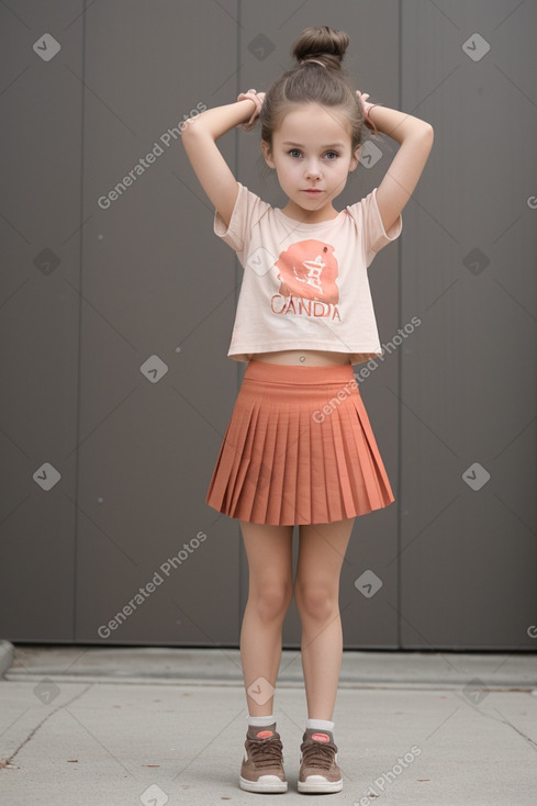 Canadian child girl with  brown hair
