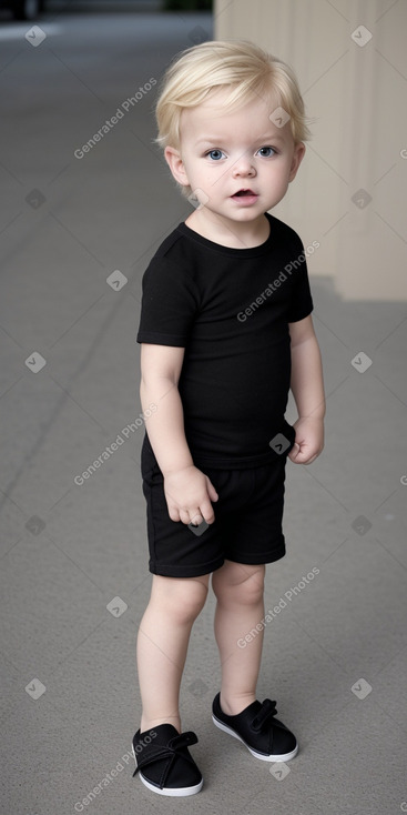 American infant boy with  blonde hair