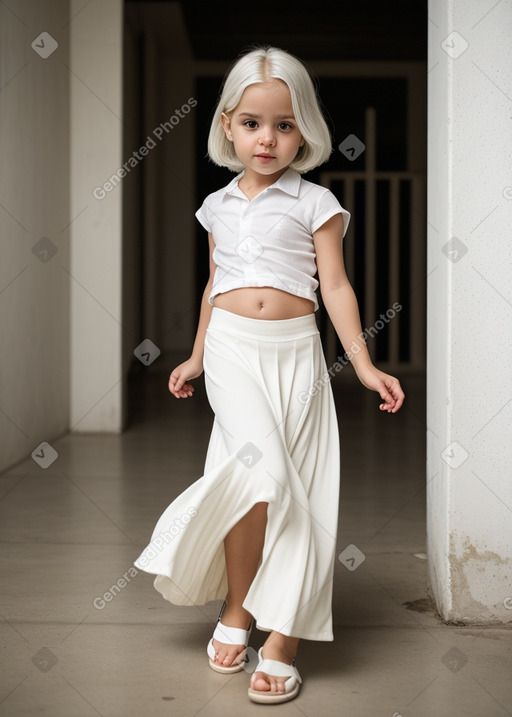 Cuban infant girl with  white hair