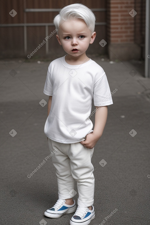 Belarusian infant boy with  white hair