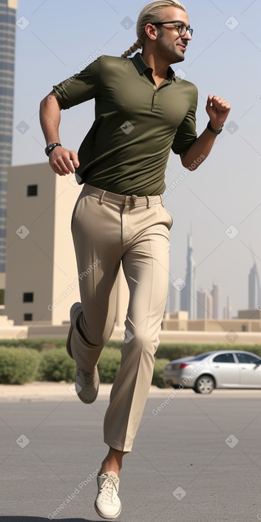 Emirati adult male with  blonde hair