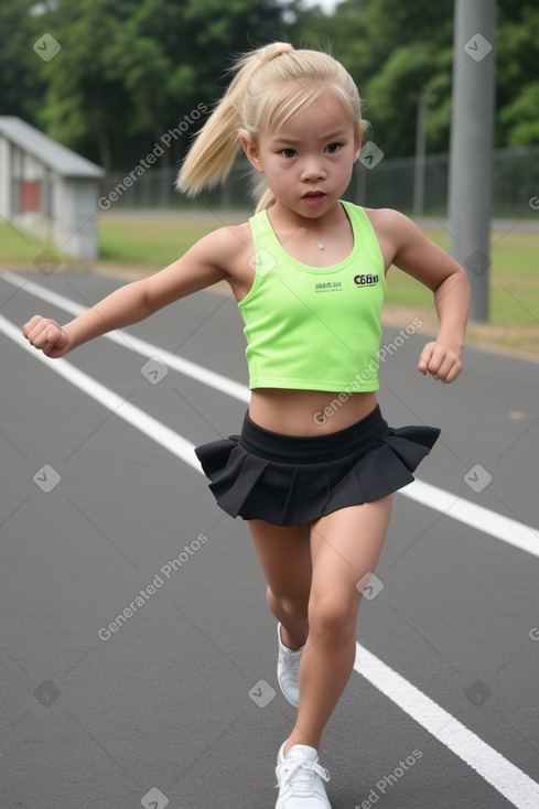 Malaysian child girl with  blonde hair