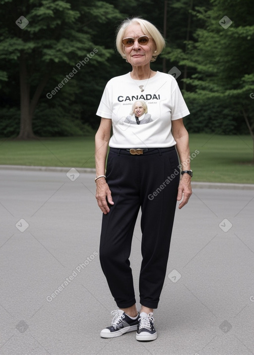 Canadian elderly female with  blonde hair