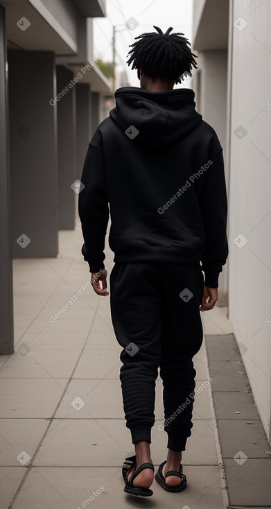 South african teenager boy with  black hair