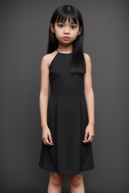 Singaporean child girl with  black hair