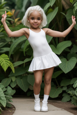 Dominican infant girl with  white hair