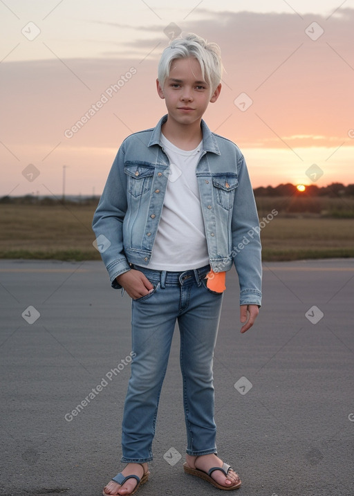 Child boy with  white hair