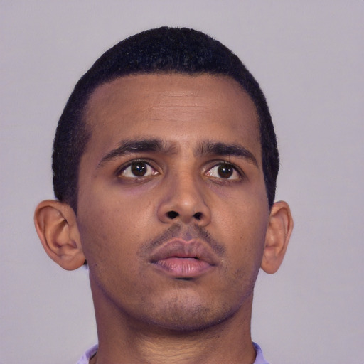 Neutral asian young-adult male with short  brown hair and brown eyes