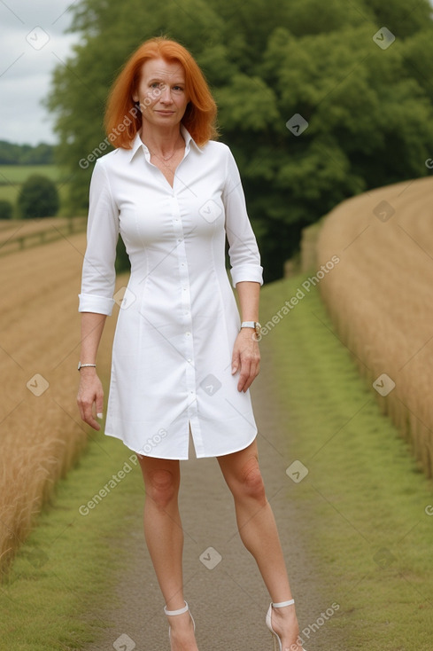 Dutch 45 years female with  ginger hair