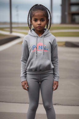 Panamanian child girl with  gray hair