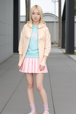 Japanese young adult female with  blonde hair