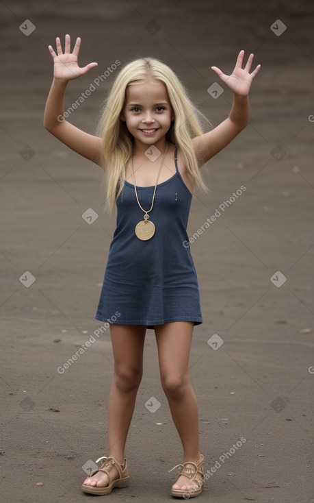 Brazilian child female with  blonde hair