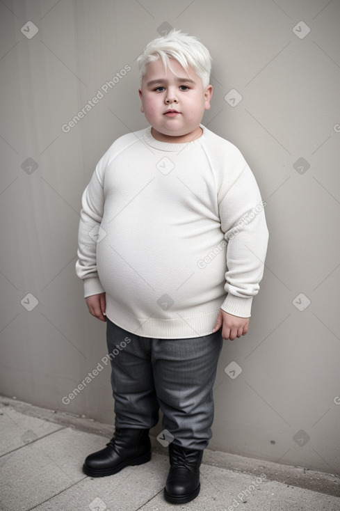 Bulgarian child boy with  white hair