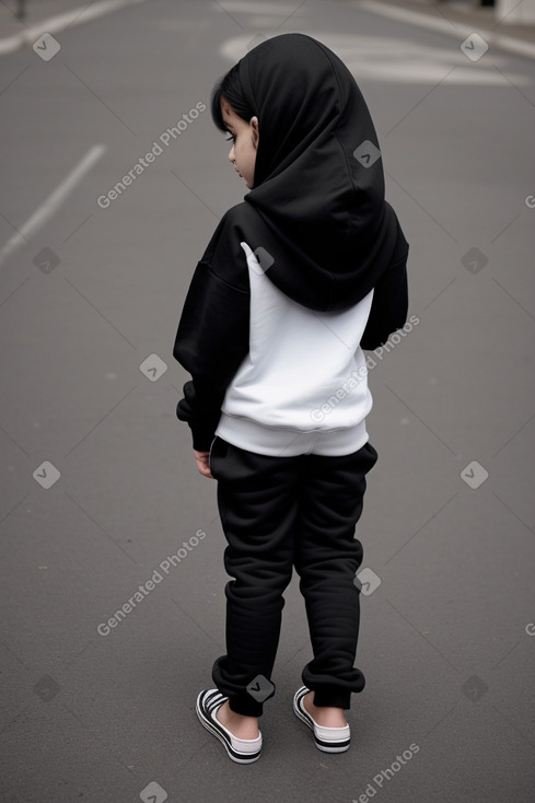 Arab child girl with  black hair