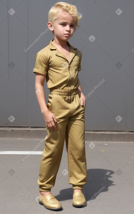 Libyan child boy with  blonde hair