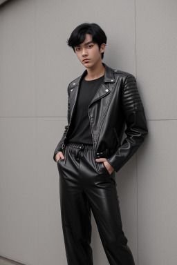 Korean teenager male with  black hair