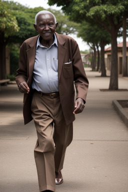 Kenyan elderly male with  brown hair