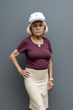 Guatemalan elderly female with  blonde hair