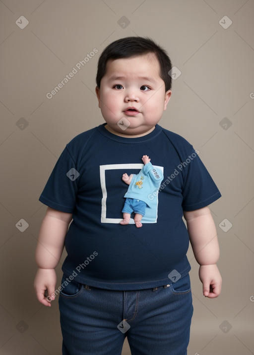 Chinese infant boy with  brown hair