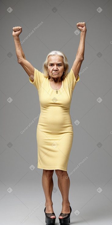 Brazilian elderly female with  blonde hair