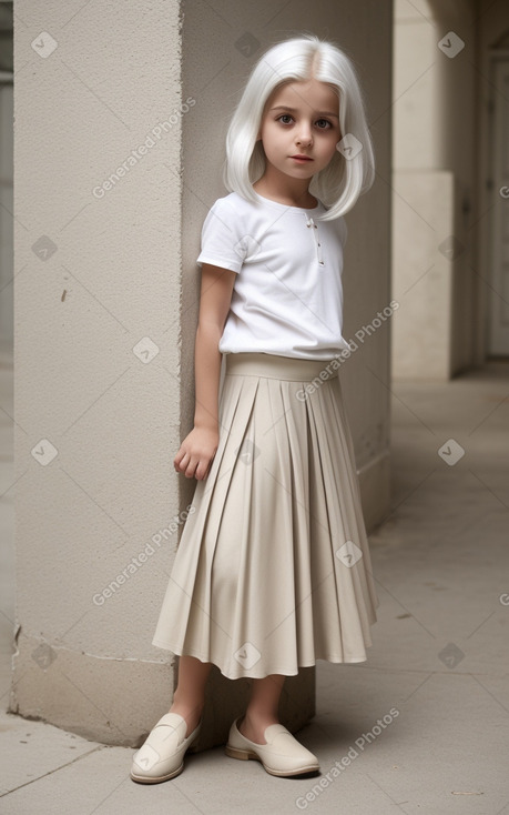 Georgian child female with  white hair