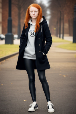 Togolese young adult female with  ginger hair