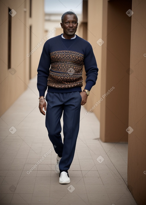 Senegalese middle-aged male with  brown hair