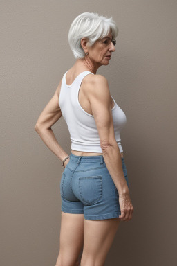 Argentine 45 years female with  white hair