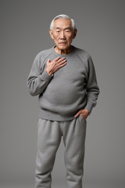 Mongolian elderly male with  gray hair