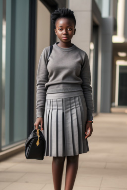 Togolese teenager girl with  gray hair