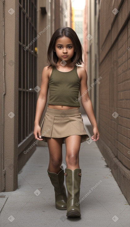 Child female with  brown hair