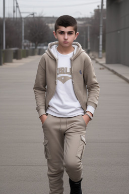 Armenian teenager boy with  white hair