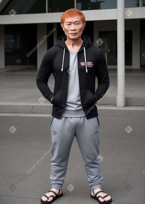 Vietnamese 45 years male with  ginger hair