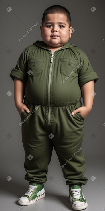 Colombian child boy with  brown hair